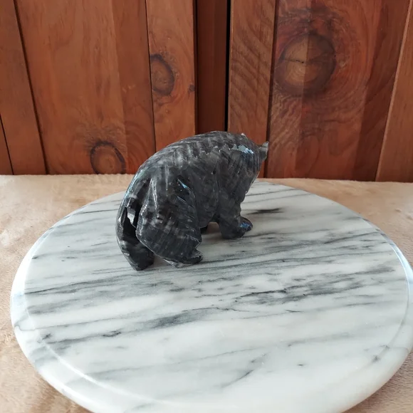 Marble Bear Figure